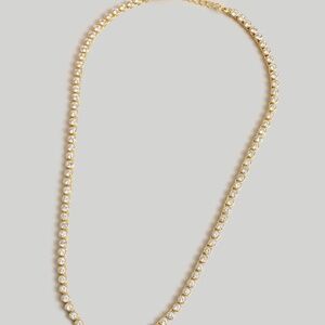 Madewell Tennis Collection Bezel Set Crystal Necklace